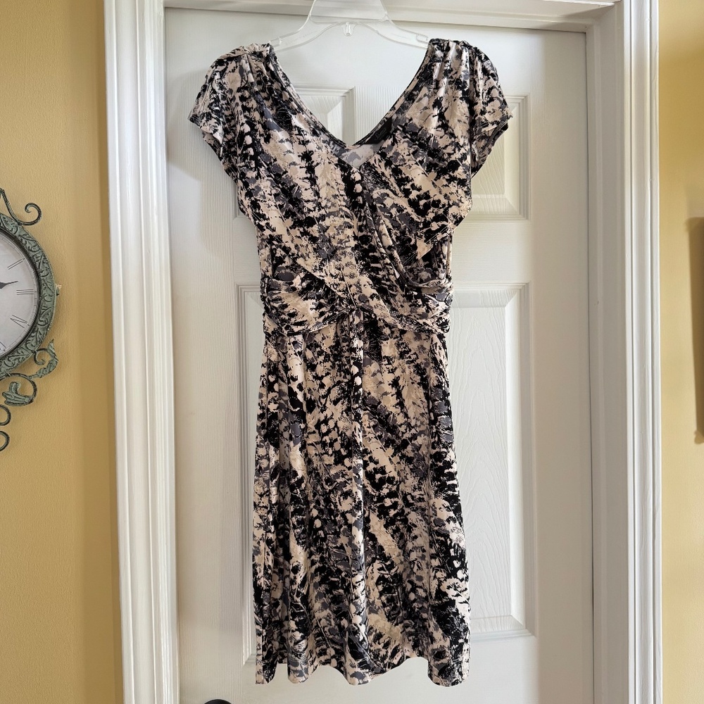 Soma Printed Faux Wrap Dress - Size Medium